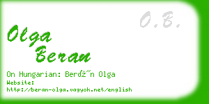 olga beran business card